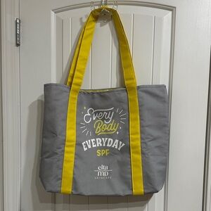 NEW EltaMD Gray Tote with Yellow Straps